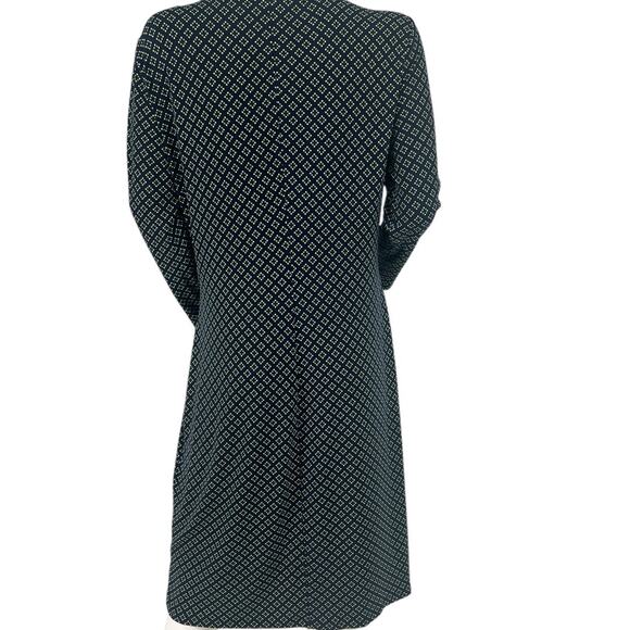 Brooks Brothers Long Sleeve Green Blue Pattern Sheath Dress Size Large - Picture 3 of 10
